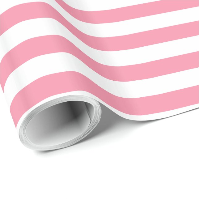 Papier Cadeau Sherbet Rose Design Lined (Coin rond)