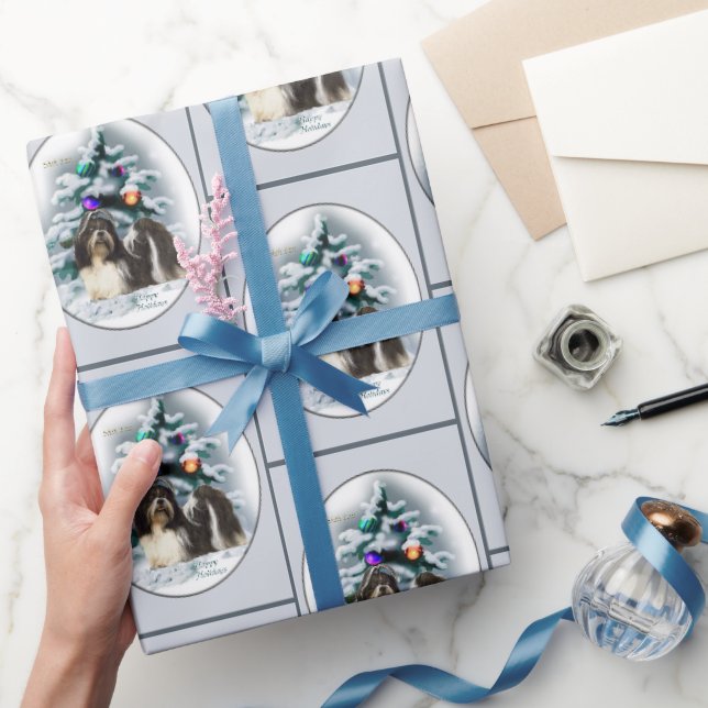 Papier Cadeau Shih Tzu Noël (Cadeaux)