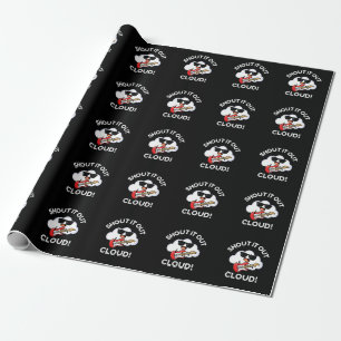 Papier Cadeau Shout It Out Nuage Drôle Musique Pun Dark BG