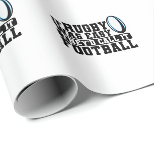 Papier Cadeau Si le rugby était facile, ils l'appelleraient le f