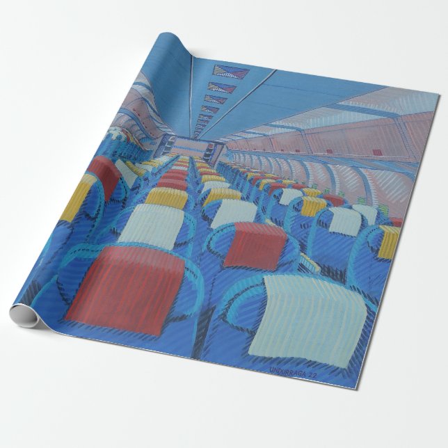 Papier Cadeau Sièges d'avion (par Gregorio Undurraga) (Déroulé)