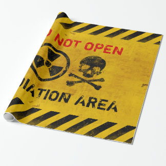 Papier Cadeau Signal de danger de rayonnement personnalisable