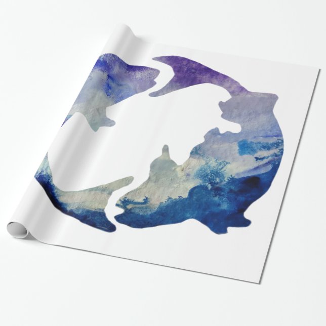 Papier Cadeau SIGNE D'Astrologie Pisces (Déroulé)