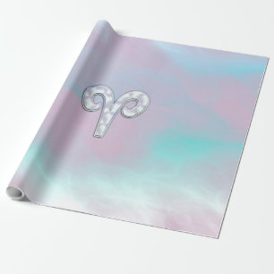 Papier Cadeau Signe du zodiaque Bélier de style mère de perle