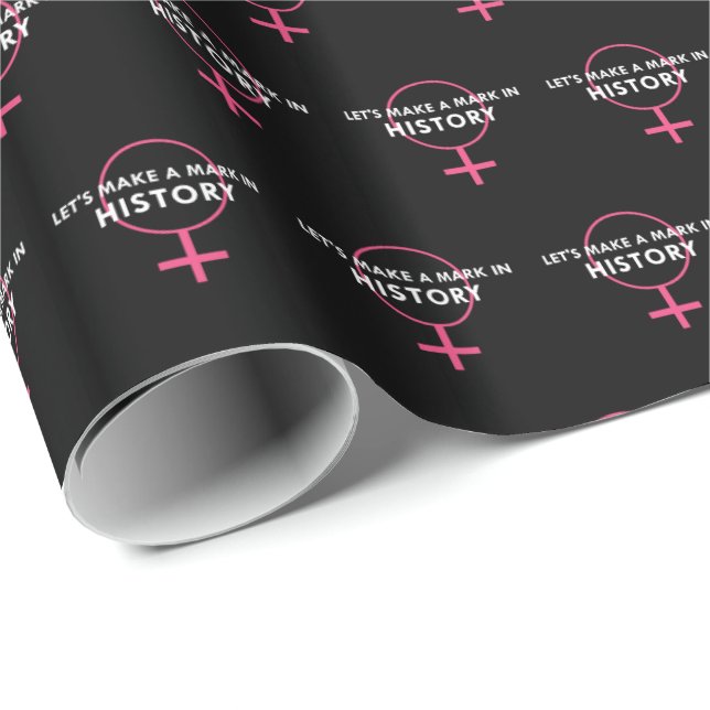 Papier Cadeau Signe féminin - Marque dans l'histoire Citation (Coin rond)