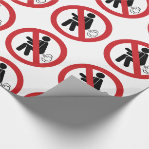 Papier Cadeau Signe NO Farny ⚠ Funny Thai Toilet ⚠
