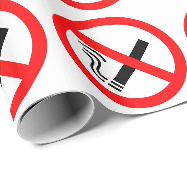 Papier Cadeau Signe NO Smoking - Signal UK (Coin rond)