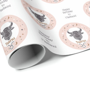 Papier Cadeau Signe zodiaque personnalisé Taurus