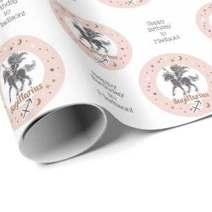 Papier Cadeau SIGNE Zodiaque Texte Personnalisé Sagittaire