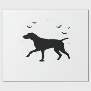 Papier Cadeau Silhouette de chien pointer allemand à poil court