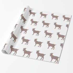 Papier Cadeau Silhouette de la ferme de chèvres