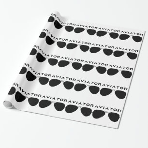Papier Cadeau Silhouette des lunettes d'avion