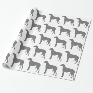 Papier Cadeau silhouette écossaise de couleur de limier