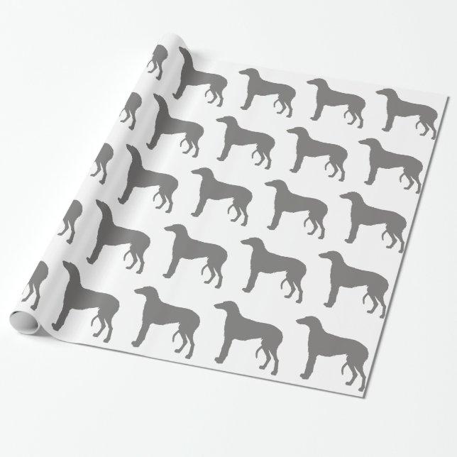 Papier Cadeau silhouette écossaise de couleur de limier (Déroulé)