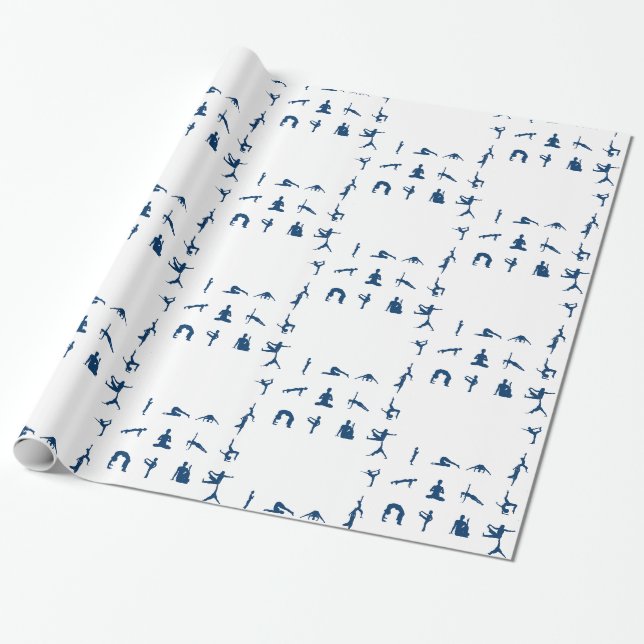 Papier Cadeau Silhouette Yoga Possède Thunder_Cove (Déroulé)