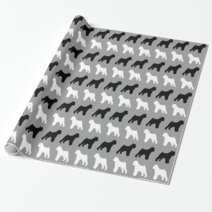 Papier Cadeau Silhouettes de Griffon de Bruxelles
