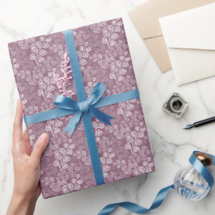 Papier Cadeau Silhouettes feuillus florissants Sérénité douce Pr