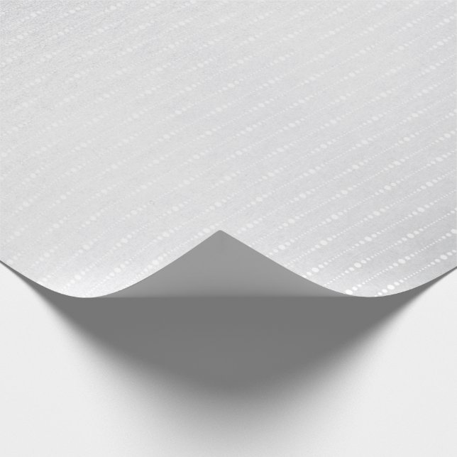 Papier Cadeau Silver Monochromatic Grey Delicops Drops Stripes (Coin)