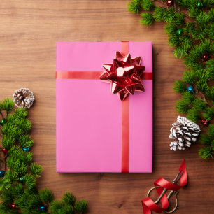 Papier Cadeau Simple cadeau élégant rose chaud minimaliste