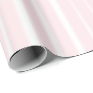 Papier Cadeau Simple Country Farmhouse Pink Stripes Motif chic