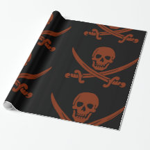 Simple crâne de pirate souriant avec épées croisée