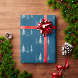 Papier Cadeau Simple élégance Noël Arbre Motif vacances