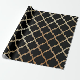 Papier Cadeau Simple Elegant Moderne Or Motif marocain  