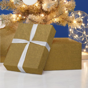 Papier Cadeau Simple métallisé élégant Or foncé inspiré