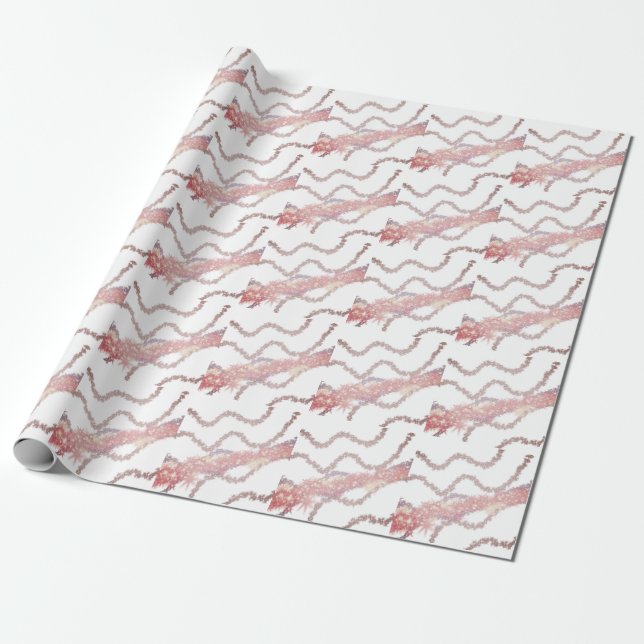 Papier Cadeau simple minimum ajouter votre texte nom monogramme  (Déroulé)