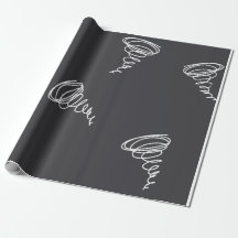 Simple moderne Abstrait Tornado Motif noir