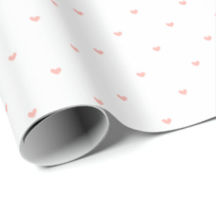 Papier Cadeau Simple moderne minimaliste Motif Coeurs roses