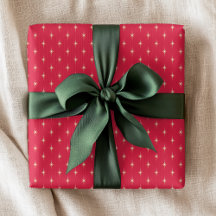 Simple moderne Star Motif Fêtes de Noël Rouge