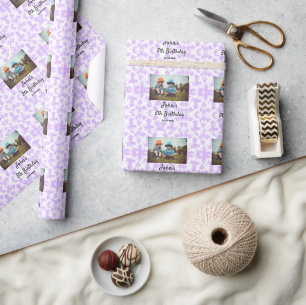 Papier Cadeau simple parties scintillant pétillante violet anniv