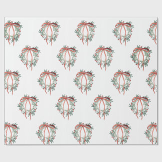 Papier Cadeau Simple Wreath Wrapping Paper