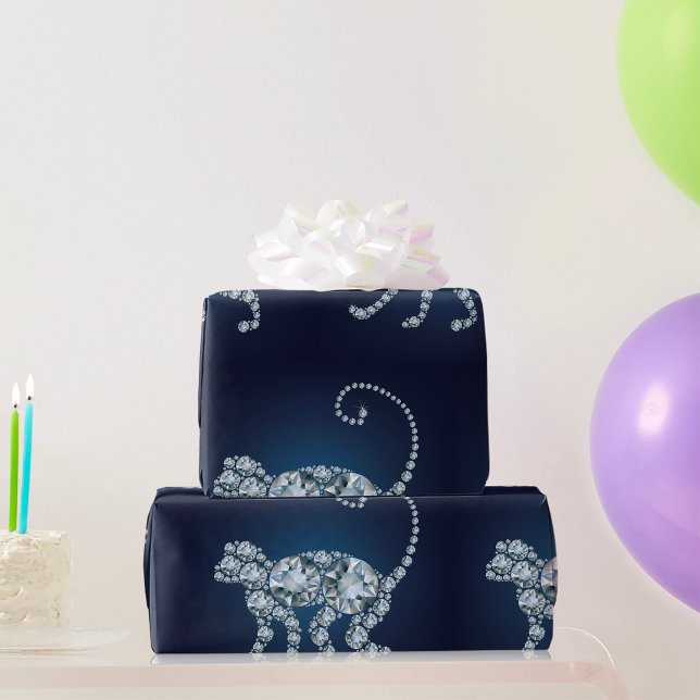 Papier Cadeau Singe diamant (Créateur téléchargé)