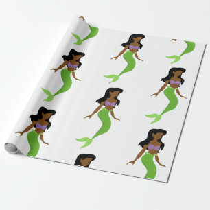 Papier Cadeau sirène africaine