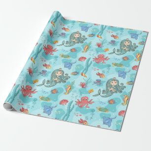 Papier Cadeau Sirène joyeuse