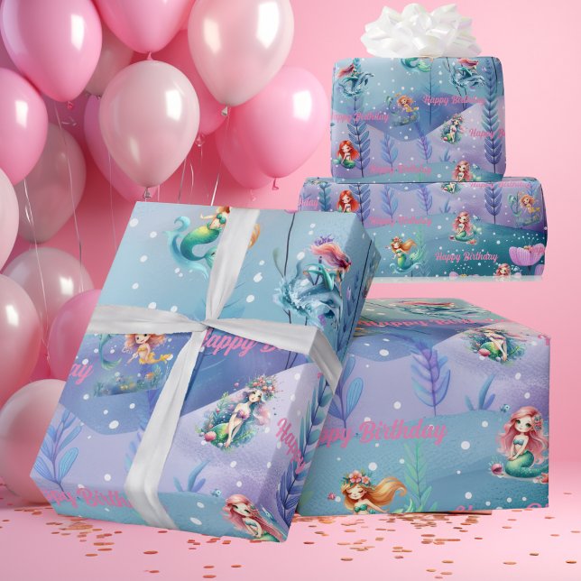 Papier Cadeau Sirènes étincelantes Papier d'enveloppement cadeau (Créateur téléchargé)
