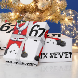 Papier Cadeau Six Seven 67 6 7 6-7 Mème Santa Doublage Noël