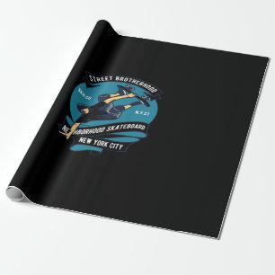Papier Cadeau skateboard du quartier de street brotherhood