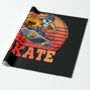 Papier Cadeau Skateboard Retro Skateboard Vintage