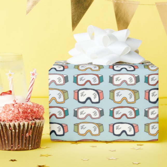 Papier Cadeau Ski and Snowboard Goggles Gift Wrap (Fête d'anniversaire)