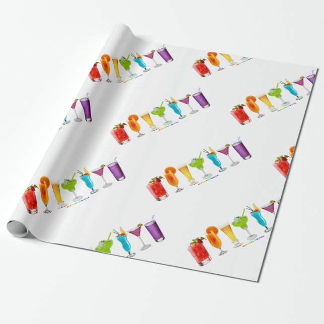 Papier Cadeau SlipperyJoe's cheers alcools cocktails LGBTQIA gay (Déroulé)