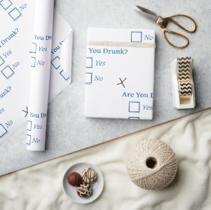 Papier Cadeau SlipperyJoe's êtes-vous ivre humouristique légèrem