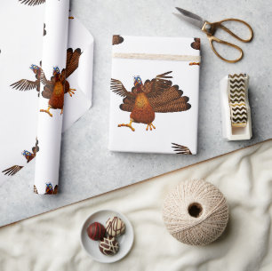 Papier Cadeau SlipperyJoe's Thanksgiving gobble de manière respo