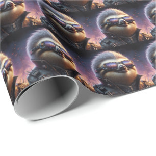 Papier Cadeau Sloth Cyberpunk