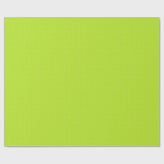 Papier Cadeau Small White Polkadots On Lime Green Wrapping Paper
