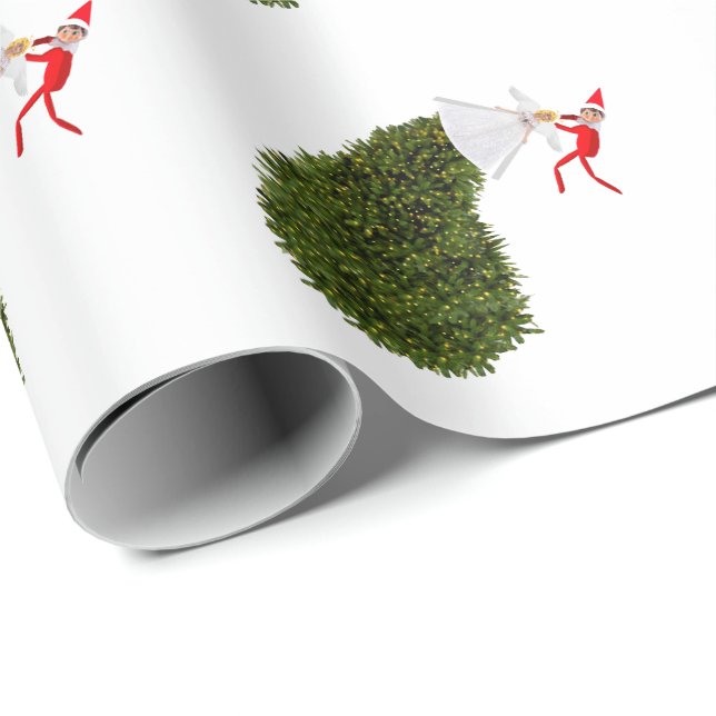Papier Cadeau Smitten Elf Wrapping Paper (Coin rond)