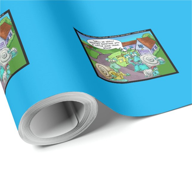 Papier Cadeau Snail Ventes Immobilières Drôle Cadeaux et Objets  (Coin rond)