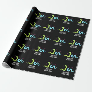 Papier Cadeau Snake Your Groove Thé Drôle Disco Pun Dark BG